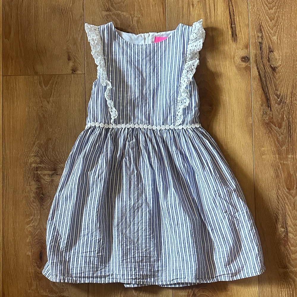 Lilly Pulitzer Blue and White Striped Kids Dress